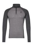 Odlo Natural Performance Pw 150 Bl Top Turtle Neck L/S Half Zip Tops Knitwear Turtlenecks Grey Odlo