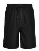 Wbben Plisse Shorts Designers Shorts Casual Black Woodbird