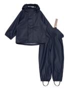 Carla Rain Set - Mini Outerwear Rainwear Rainwear Sets Navy Nuuroo