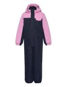 Coverall W. Contrast Outerwear Coveralls Snow-ski Coveralls & Sets Navy Color Kids