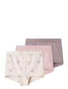 Nmftights 3P Barely Pink Bow Noos Night & Underwear Underwear Panties Pink Name It