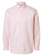 Slhslim-Ethan Shirt Ls Spread Noos Tops Shirts Casual Pink Selected Homme