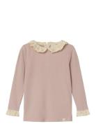 Nmftrine Ls Slim Top Lil Tops T-shirts Long-sleeved T-Skjorte Pink Lil'Atelier