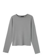 Nlfdinci Ls Short S Top Noos Tops T-shirts Long-sleeved T-Skjorte Grey LMTD