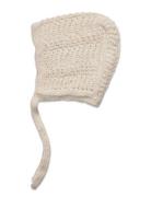 Bonnet Alpaca Wool Knit Accessories Headwear Balaclava Beige Huttelihut