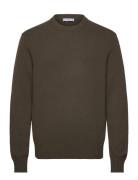 Natural Fibre Coaster Sweater Tops Knitwear Round Necks Khaki Green Mango