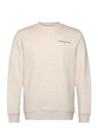 Tjm Reg Linear Crew Ext Tops Sweatshirts & Hoodies Sweatshirts Cream Tommy Jeans