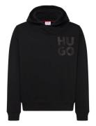 Hooded Sweatshirt Tops Sweatshirts & Hoodies Hoodies Black Hugo Kids