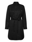 Lyocell Shirt Dress Kort Kjole Black Calvin Klein Jeans