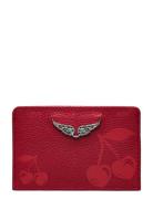 Zv Pass Cherry Bags Card Holders & Wallets Card Holder Red Zadig & Voltaire