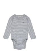 Shield Striped Ls Body Bodies Long-sleeved Grey GANT