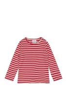 Tnstfro Uni L_S Rib Tee Tops T-shirts Long-sleeved T-Skjorte Red The New