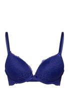 Marine Padded Push-Up Underwired Bra Lingerie Bras & Tops Push Up Bras Blue Hunkemöller