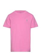 Cotton Jersey Crewneck Tee Tops T-Kortærmet Skjorte Pink Ralph Lauren Kids