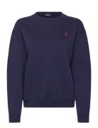 Fleece Crewneck Sweatshirt Tops Sweatshirts & Hoodies Sweatshirts Navy Polo Ralph Lauren