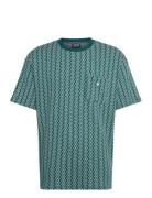 Jacquard Relaxed Fit T-Shirt Tops T-Kortærmet Skjorte Green Scotch & Soda