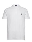 Custom Slim Fit Stretch Mesh Polo Shirt Tops Polos Short-sleeved White Polo Ralph Lauren