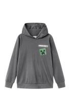 Nkmjacot Minecraft Nreg Swe Wh Unb Bfu Tops Sweatshirts & Hoodies Hoodies Grey Name It