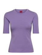 Darnelia Tops T-shirts & Tops Short-sleeved Purple HUGO