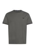 Twin Tipped T-Shirt Designers T-Kortærmet Skjorte Khaki Green Fred Perry