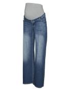 Mljada Lb Wideleg Jeans Bottoms Jeans Straight-regular Blue Mamalicious