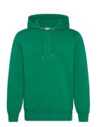 Reg Tonal Shield Hoodie Tops Sweatshirts & Hoodies Hoodies Green GANT