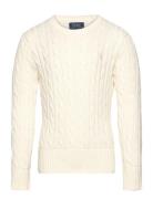 Cable-Knit Cotton Sweater Tops Knitwear Pullovers White Ralph Lauren Kids