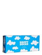 4-Pack Cloudy Socks Gift Set Underwear Socks Regular Socks Blue Happy Socks