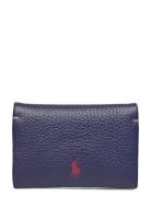 Polo Play Leather Snap Card Case Bags Card Holders & Wallets Wallets Navy Polo Ralph Lauren