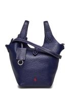 Polo Play Leather Small Tote & Crossbody Bags Totes Navy Polo Ralph Lauren