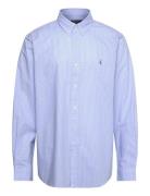 Custom Fit Gingham Stretch Poplin Shirt Tops Shirts Casual Blue Polo Ralph Lauren