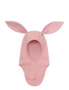 Balaclava Ears Cotton Rib Accessories Headwear Balaclava Pink Huttelihut