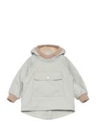 Matbabyvito Fleece Lined Spring Anorac. Grs Outerwear Shell Clothing Shell Jacket Green MINI A TURE