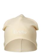 Logo Beanie - Oat White Accessories Headwear Hats Beanie Beige Elodie Details