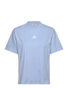 W 3S Sj T Sport Women Sport Clothing Sports Tops & T-shirts Sport T-Skjorte Blue Adidas Sportswear