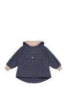 Matbabyvito Fleece Lined Spring Anorac. Grs Outerwear Shell Clothing Shell Jacket Navy MINI A TURE