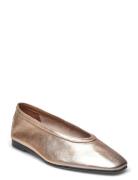 Soft Metal Lthr Ballerina No Bow Ballerinasko Ballerinaer Gold Tommy Hilfiger