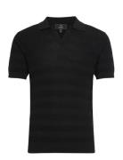 Mapolo V Heritage Tops Knitwear Short Sleeve Knitted Polos Black Matinique