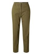 Slfvera-Rita Mw Cropped Pant Noos Bottoms Trousers Chinos Khaki Green Selected Femme