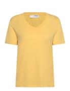 Slfessential Ss V-Neck Tee Noos Tops T-shirts & Tops Short-sleeved Yellow Selected Femme