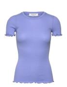 Rwbernadine Ss Regular O-Neck T-Shi Tops T-shirts & Tops Short-sleeved Blue Rosemunde