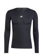 Tf Ls Tee Sport Men Sport Clothing Sport Tops Sport Long Sleeved Tops Black Adidas Performance