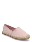 Flag Canvas Espadrille Espadrillos Flade Sandal Pink Tommy Hilfiger