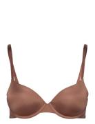 Bra Lilja Shiny Micro Lingerie Bras & Tops T-shirt Bras Brown Lindex