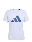 Run It Tee Sport Sport Clothing Sports Tops & T-shirts Sport T-Skjorte White Adidas Performance