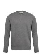 Bs Tefta Regular Fit Knitwear Tops Knitwear V-necks Grey Bruun & Stengade