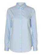 Slfromie Ls Fitted Shirt Noos Tops Shirts Long-sleeved Blue Selected Femme