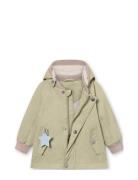 Matwally Fleece Lined Spring Jacket. Grs Outerwear Shell Clothing Shell Jacket Green MINI A TURE