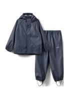 Benjaminsk Rain Suit Outerwear Rainwear Rainwear Sets Navy Sofie Schnoor Baby And Kids