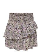 Kmgbella Life Short Layer Skort Aop Wvn Dresses & Skirts Skirts Short Skirts Blue Kids Only